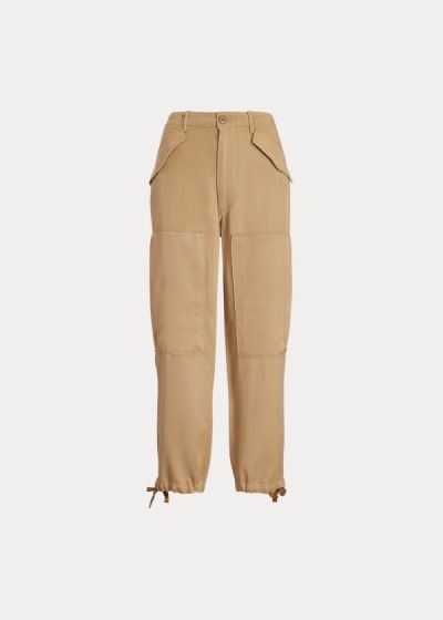 Pantalones Polo Ralph Lauren Mujer Marrom - Twill Cargo - GXIEJ6027